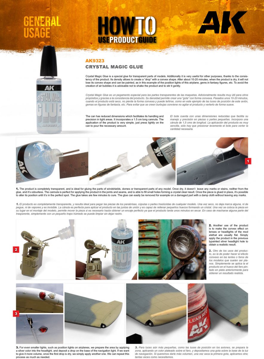 AK Interactive AK9323 CRYSTAL MAGIC GLUE / Klej do części przezroczystych 30ml – imagen 3
