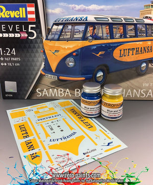 Zero Paints ZP-1387 Lufthasa Samba Bus - Blue and Yellow Paint Set 2x30ml – imagen 2