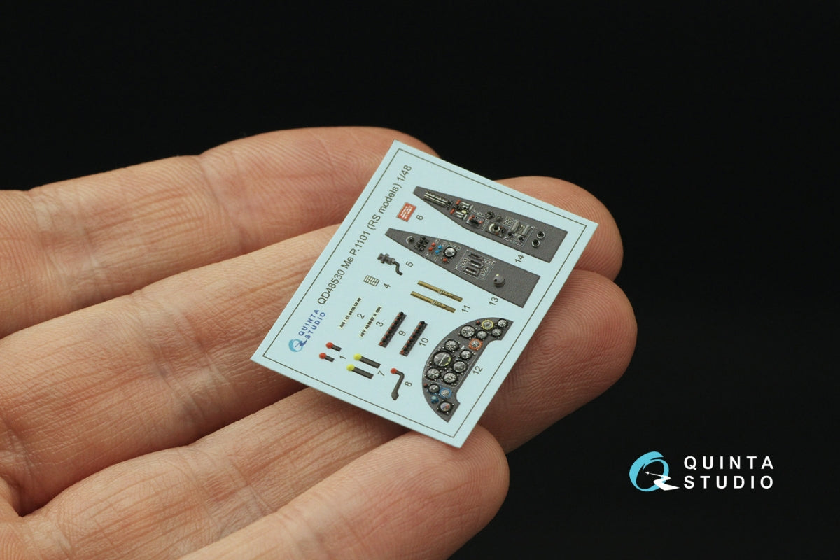 Quinta Studio QD48530 Me P.1101 3D-Printed &amp;amp; coloured Interior on decal paper (RS models) 1/48 – zdjęcie 4