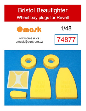 Omask 74877 Bouchons de passage de roue Bristol Beaufighter (pour Revell 03943, 03854) 1/48