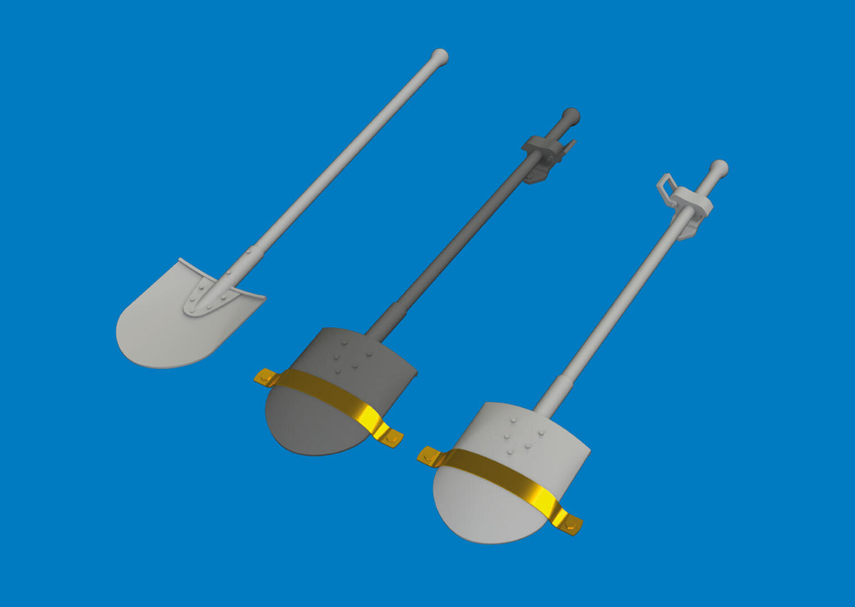 Eduard 635050 German WWII Shovels 3 pcs 1/48