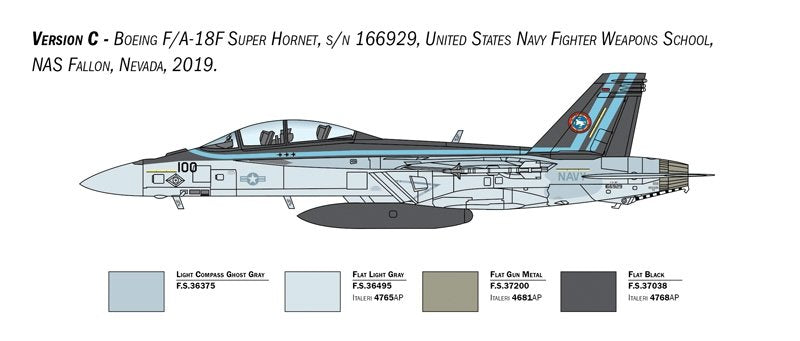 Italeri 2823 F/A-18F U.S. Navy Special Colors 1/48 – immagine 6