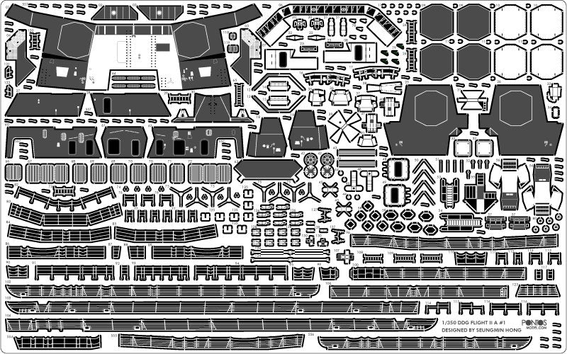 Pontos 35028F1 USS DDG-92 Momsen Flight IIa Detail Up Set 1/350 – imagen 21