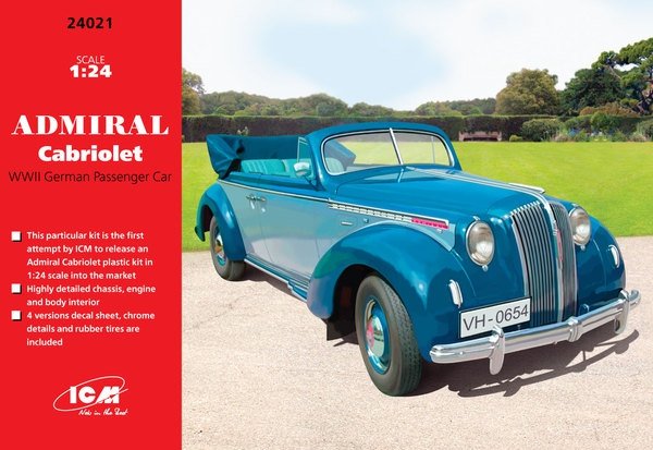 ICM 24021 Admiral Cabriolet, WWII German Passenger Car