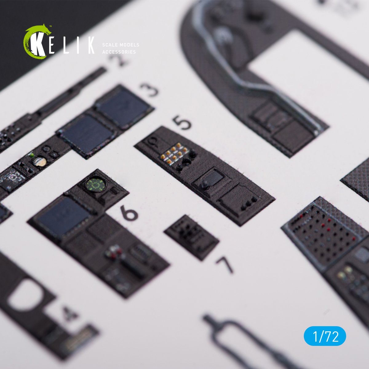 KELIK K72005 V-22 &amp;quot;OSPREY&amp;quot; INTERIOR 3D DECALS FOR HASEGAWA KIT 1/72 – imagen 4