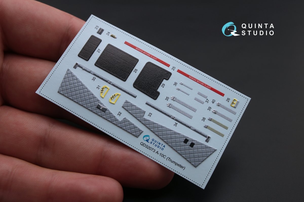 Quinta Studio QD32073 A-10C 3D-Printed &amp;amp; coloured Interior on decal paper (for Trumpeter kit) 1/32 – imagen 5