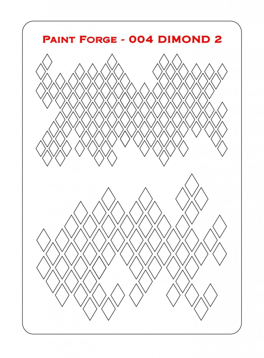 Paint Forge PFST004M STENCIL - DIAMONDS 2 – zdjęcie 2