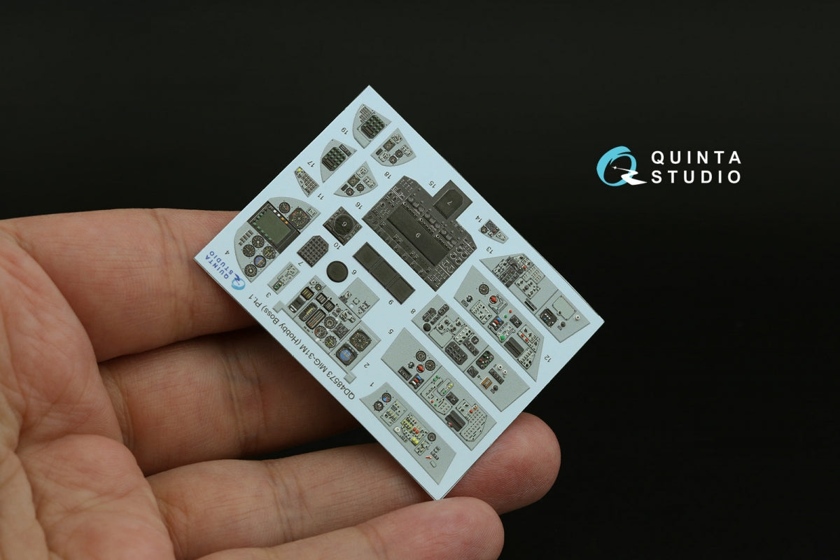 Quinta Studio QD48573 MiG-31M 3D-Printed &amp;amp; coloured Interior on decal paper (Hobby Boss) 1/48 – immagine 8
