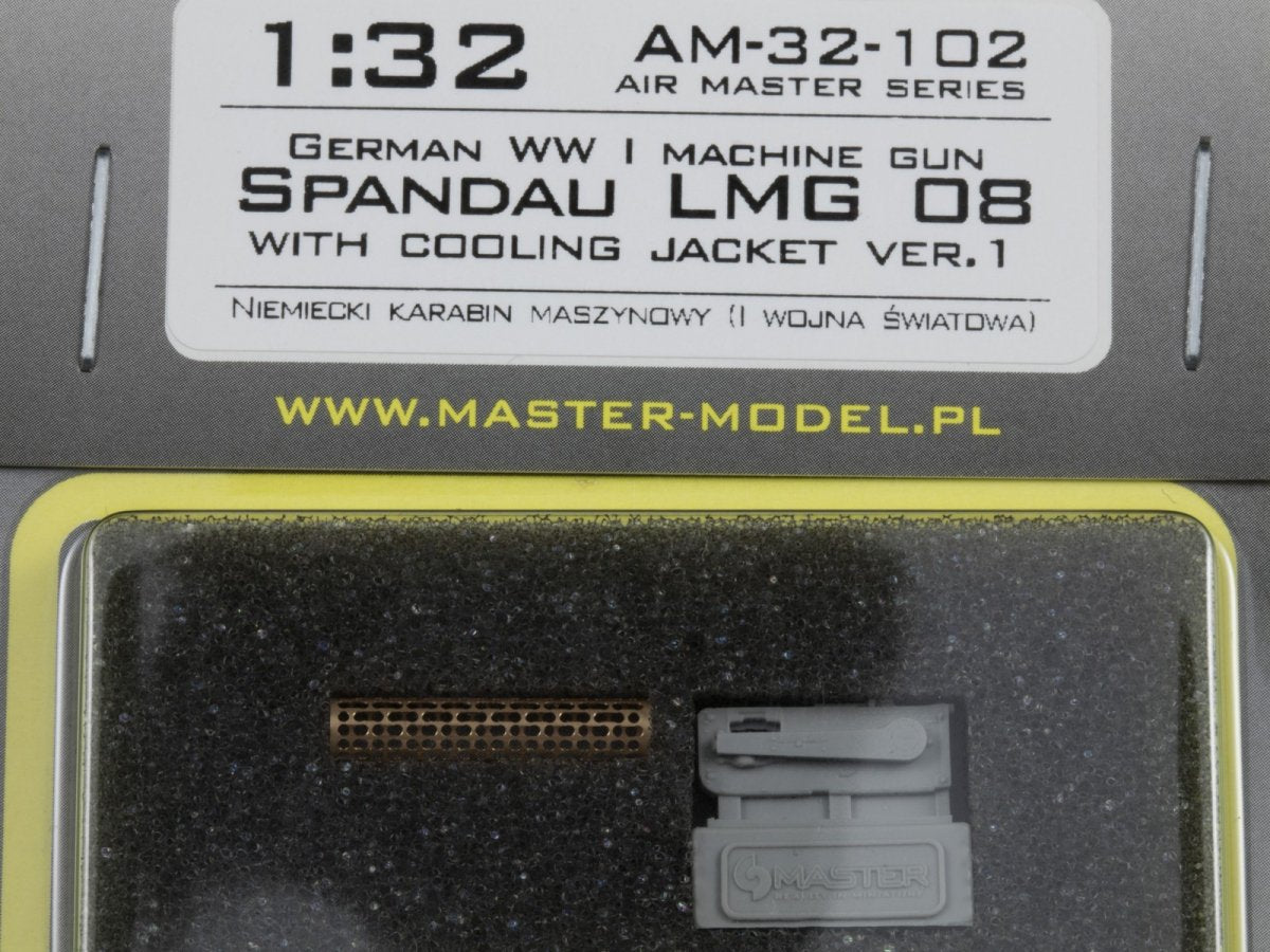 Master AM-32-102 German WWI Machine Gun Spandau LMG 08 with Cooling Jacker ver.1 1/32 – immagine 7