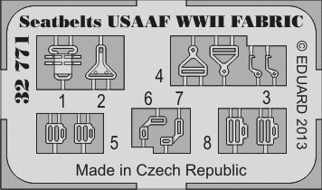 Eduard 32771 Seatbelts USAAF WWII FABRIC 1/32 – imagen 2
