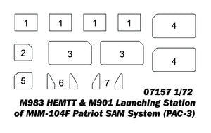 Trumpeter 07157 M983 HEMTT &amp;amp; M901 Launching Station w/ MIM-104F Patriot SAM System (PAC 3) 1/72 – imagen 6