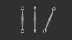 Art Scale Kit A32012 TurnBuckles 50 Pc. - Half and Half 7,5 mm - 1,1 mm / 7,0 mm - 1,0 mm 1/32
