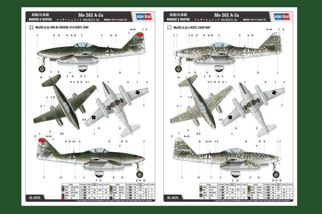 Hobby Boss 80376 Me 262 A-2a 1/48 – Bild 4