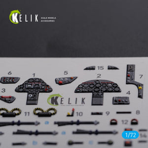 KELIK K72093 Folland Gnat T.1 interior 3D decals for Airfix kit 1/72 – imagen 6