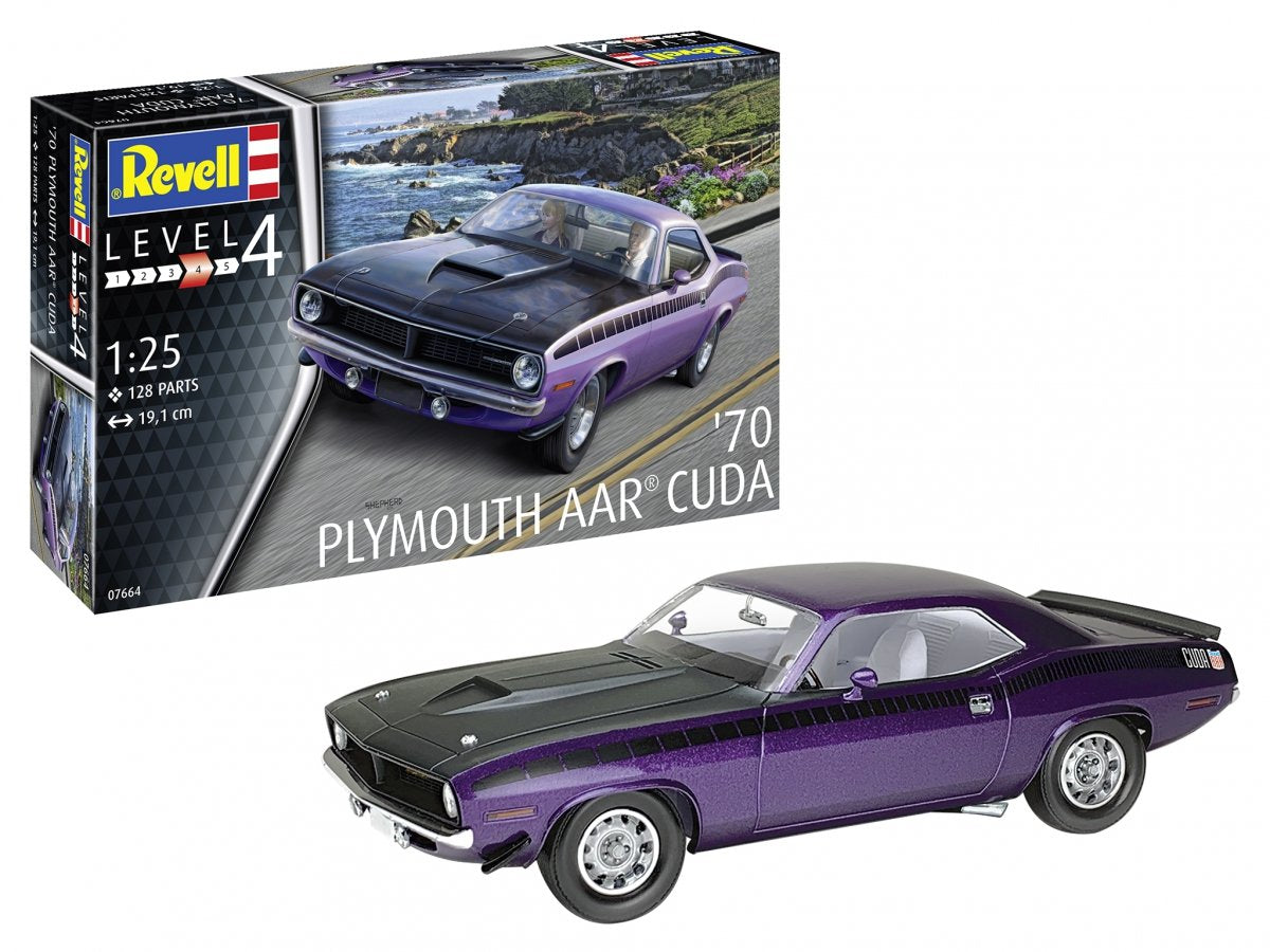 Revell 07664 Plymouth AAR Cuda &amp;#39;70 1/25 – image 2