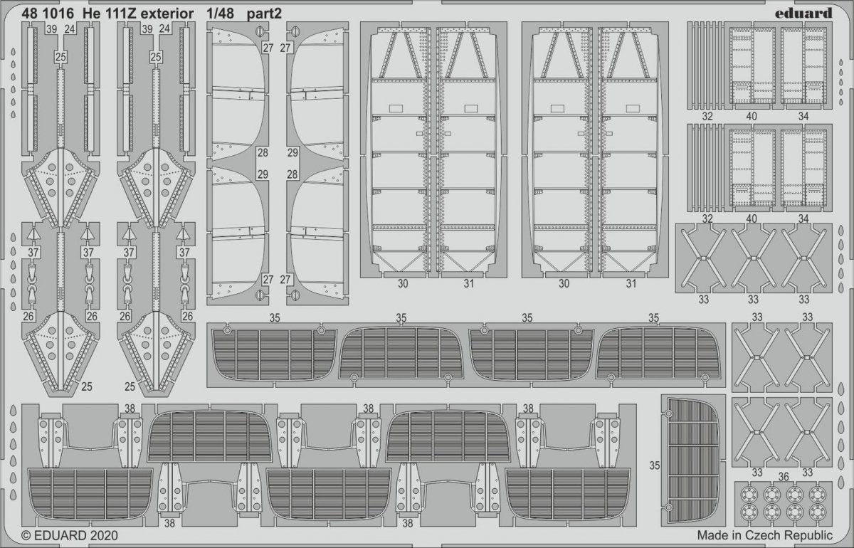 Eduard 481016 He 111Z exterior for ICM 1/48 – zdjęcie 2