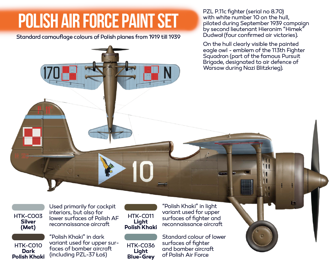 Hataka HTK-CS01 ORANGE LINE – Coffret de peinture pour l&amp;#39;armée de l&amp;#39;air polonaise (4 x 17 ml) – image 3