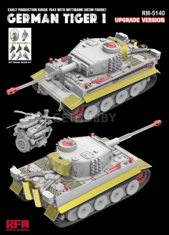 Rye Field Model 5140 Tiger I Early Production Wittmann Kursk 1943 Upgrade Version 1/35 – imagen 5
