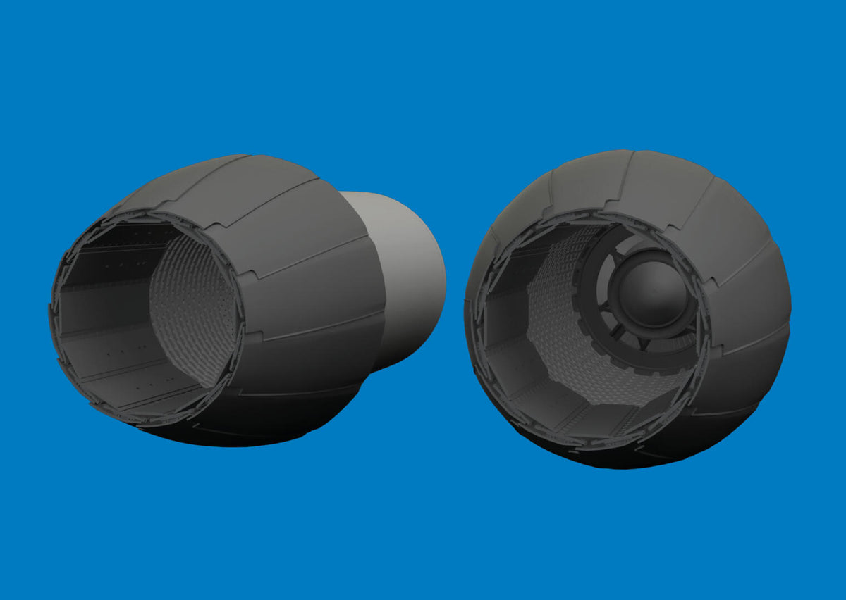 Eduard 6481218 F/ A-18A/ C exhaust nozzles 3D PRINT for KINETIC MODEL 1/48