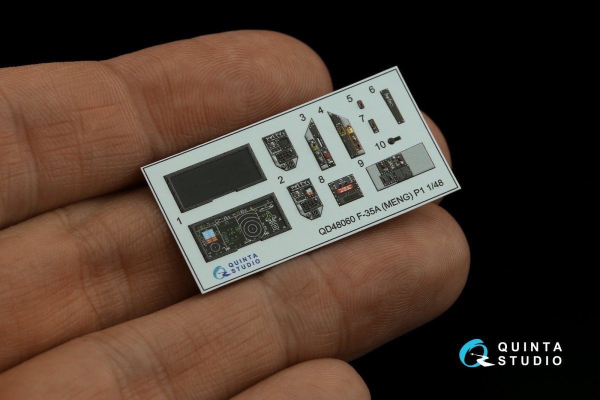 Quinta Studio QD48060 F-35A 3D-Printed &amp;amp; coloured Interior on decal paper (Meng) 1/48 – imagen 9