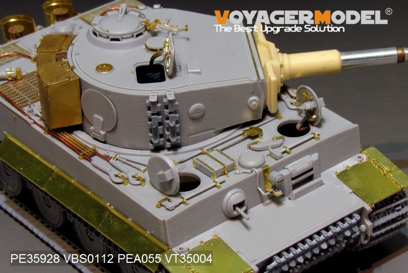 Maquette Voyager PE35928 Char Tiger I allemand de la Seconde Guerre mondiale, production tardive, pour TRUMPETER 09540, échelle 1/35 – image 17