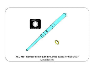 Aber 35L-189 German 88mm L/56 two-piece barrel for Flak 36 and Flak 37 1/35 – imagen 6