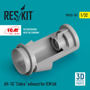 RESKIT RSU32-0107 AH-1G &amp;quot;COBRA&amp;quot; EXHAUST FOR ICM KIT 1/32 – imagen 2