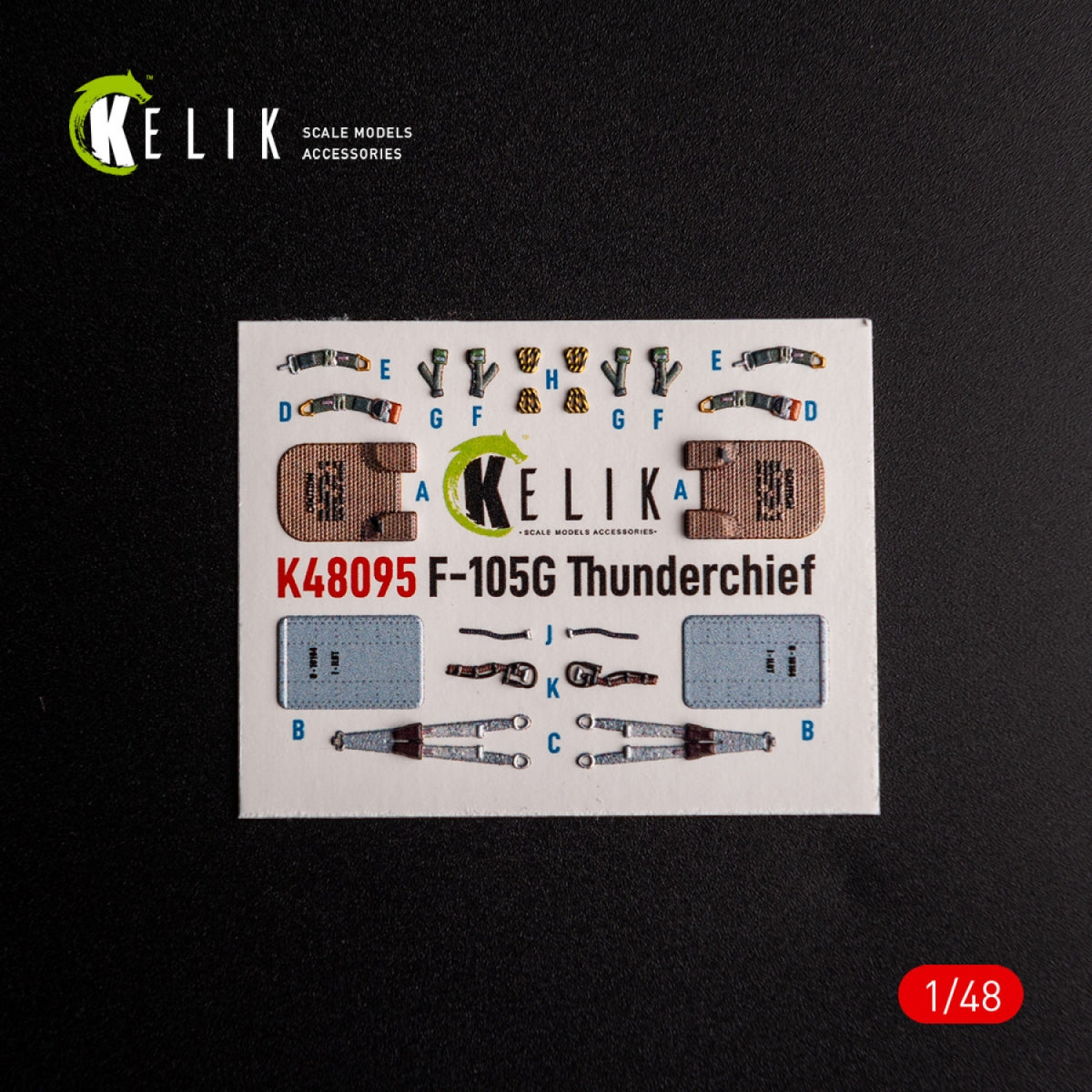 KELIK K48095 F-105G Thunderchief - interior 3D decals for HobbyBoss kit 1/48 – imagen 3