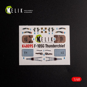 KELIK K48095 F-105G Thunderchief - interior 3D decals for HobbyBoss kit 1/48 – imagen 3