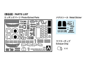 Aoshima 05367 SUBARU GRB IMPREZA &amp;#39;07/&amp;#39;10 COMMON DETAIL-UP PARTS 1/24 – imagen 2