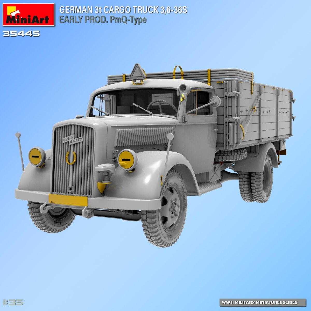 Miniart 35445 GERMAN 3t CARGO TRUCK 3,6-36S EARLY PROD. PmQ-Type 1/35 – imagen 3