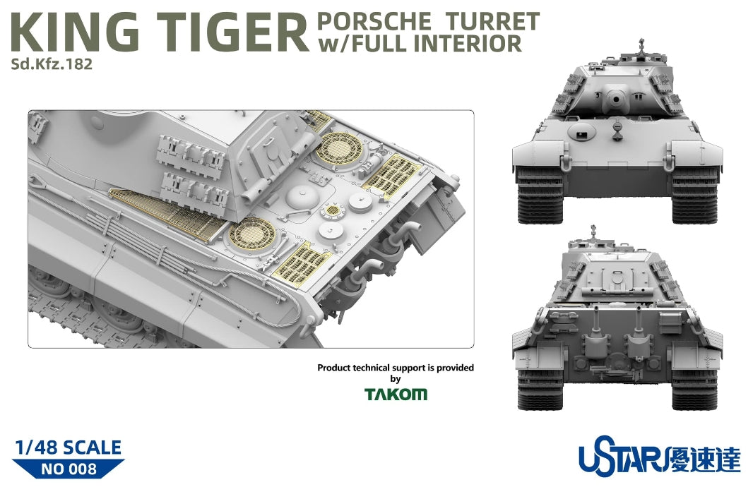 Suyata NO-008 King Tiger Porsche Turret With Full Interior 1/48 – image 3