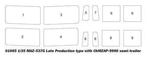 Trumpeter 01065 MAZ-537G Late Production type with ChMZAP-9990 semi-trailer 1/35 – imagen 5