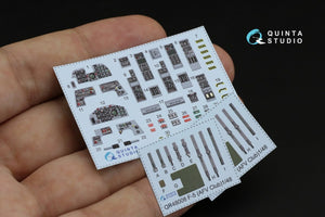 Quinta Studio QD48197 F-5F Tiger II 3D-Printed &amp;amp; coloured Interior on decal paper (for AFV Club ) 1/48 – immagine 9