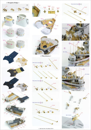 Pontos 22004F1 USS BB-61 Iowa 1944 Detail Up Set (Without wooden deck) 1/200 – zdjęcie 30