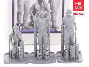 Gloria F48002 Ground Crew US Air Force vol.2 3D Printed Figures x 3 1/48 – imagen 4