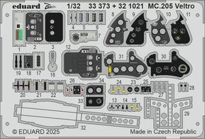 Eduard 33373 MC.205 Ensemble de détails Veltro Italeri 1/32