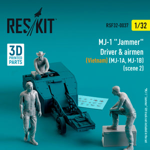 RESKIT RSF32-0037 MJ-1 Jammer Driver airmens (Vietnam) (MJ-1A,MJ-1B) (scene 2) (3 pcs) (3D Printed) 1/32 – imagen 2
