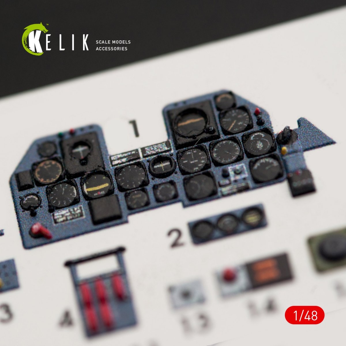 KELIK K48014 P-47M &amp;quot;THUNDERBOLT&amp;quot; INTERIOR 3D DECALS FOR TAMIYA KIT 1/48 – immagine 7