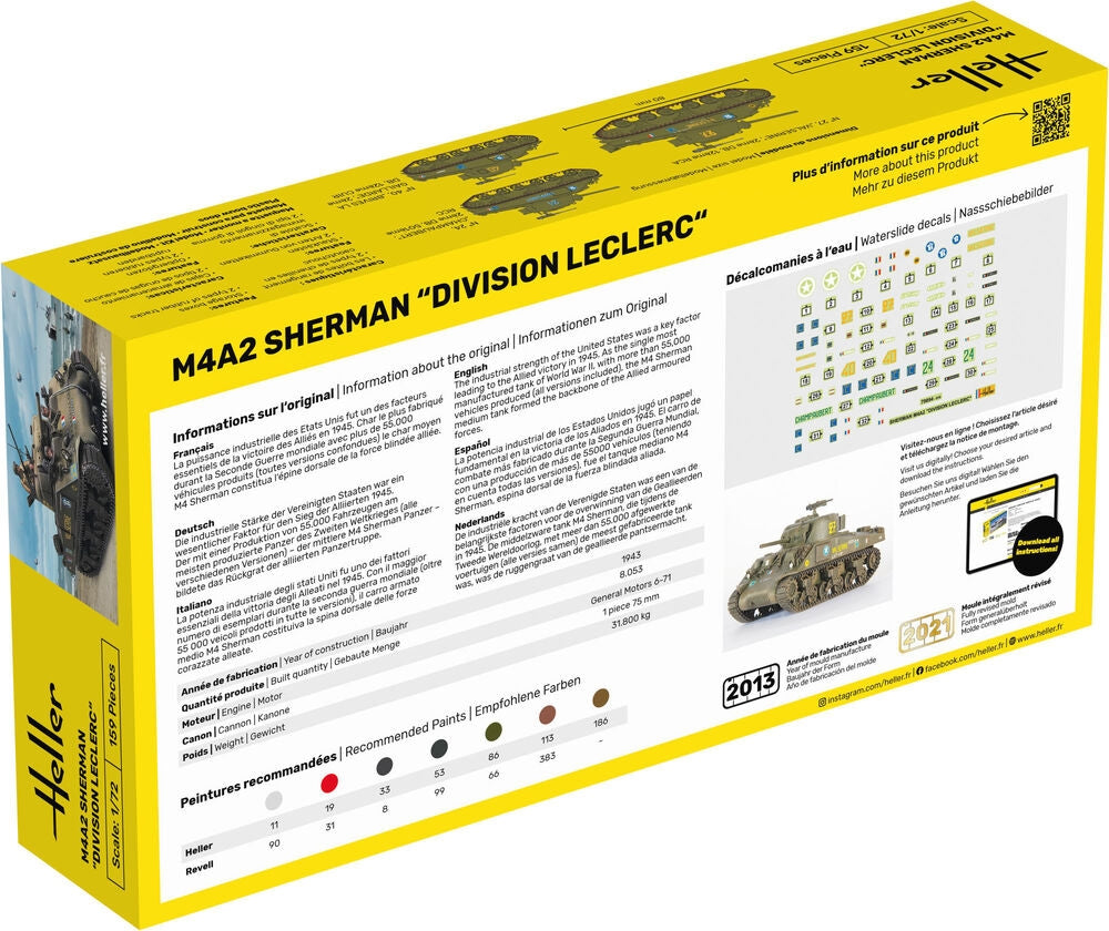 Heller 79894 M4A2 Sherman Division Leclerc deco.FR 1/72 – image 3