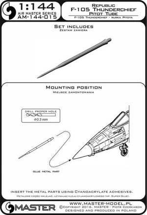 Master AM-144-015 F-105 Thunderchief - Pitot Tube 1/144 – imagen 3