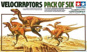 Tamiya 60105 Kit de diorama de vélociraptors - Lot de six