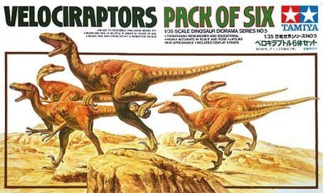 Tamiya 60105 Kit de diorama de vélociraptors - Lot de six
