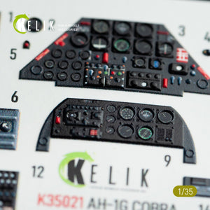 KELIK K35021 AH-1G COBRA - Décalcomanies 3D pour intérieur de maquette ICM au 1/35 – image 4