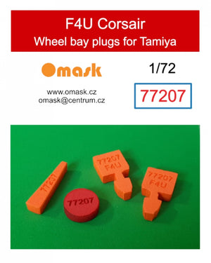 Omask 77207 Bouchons de puits de train d&amp;#39;atterrissage pour F4U Corsair (pour Tamiya) 1/72