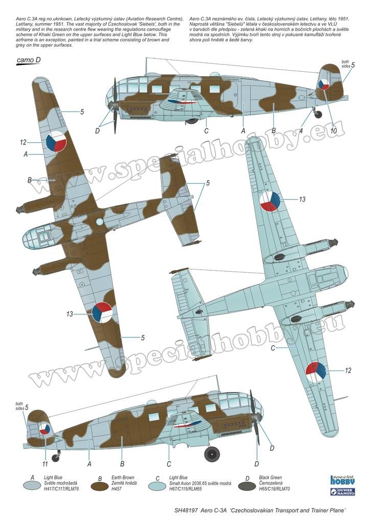 Special Hobby 48197 Aero C-3A &amp;#39;Czechoslovakian Transport and Trainer Plane&amp;#39; 1/48 – zdjęcie 6