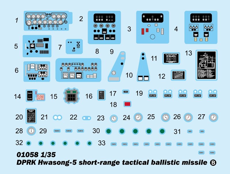 Trumpeter 01058 DPRK Hwasong 5 short-range tactical ballistic missile 1/35 – imagen 20