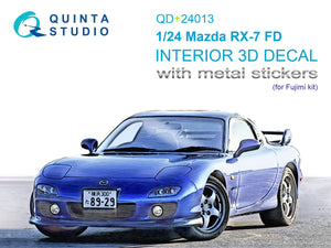 Quinta Studio QD+24013 Mazda RX-7 FD 3D-Printed &amp; coloured Interior on decal paper (Fujimi) (with metal sticker parts) 1/35