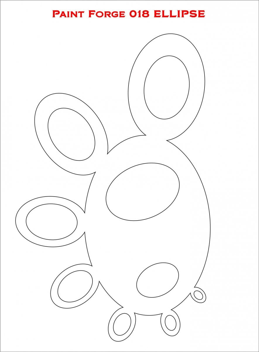 Paint Forge PFST018L STENCIL - ELLIPSE – Bild 2