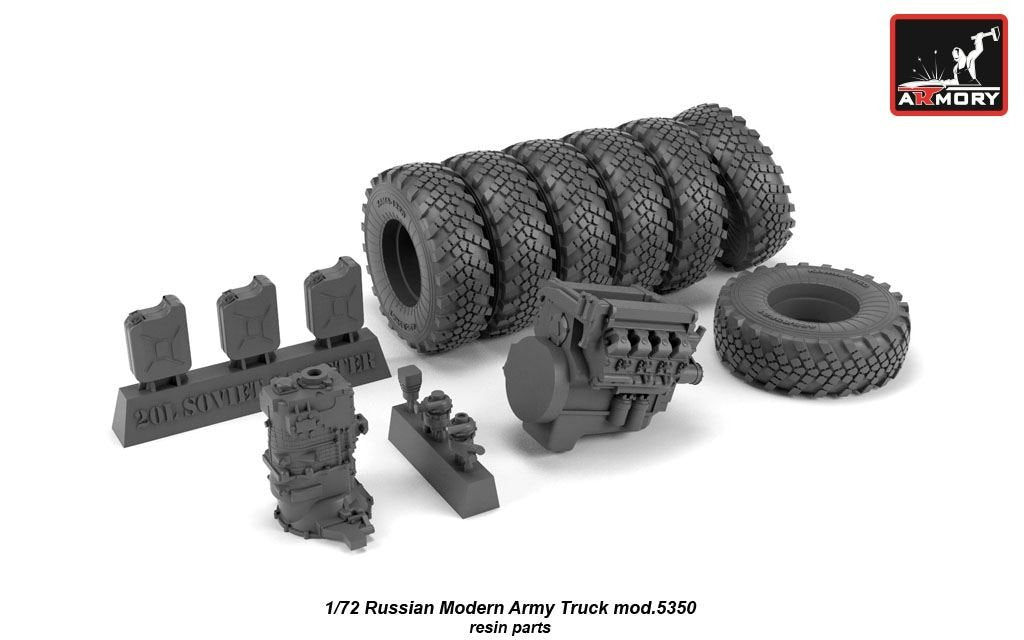 Armory Models 72407-R Russian Modern 6×6 Military Cargo Truck mod.5350 1/72 – imagen 8